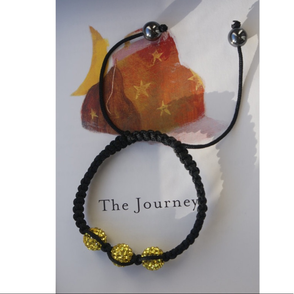 Yellow shamballa bracelet